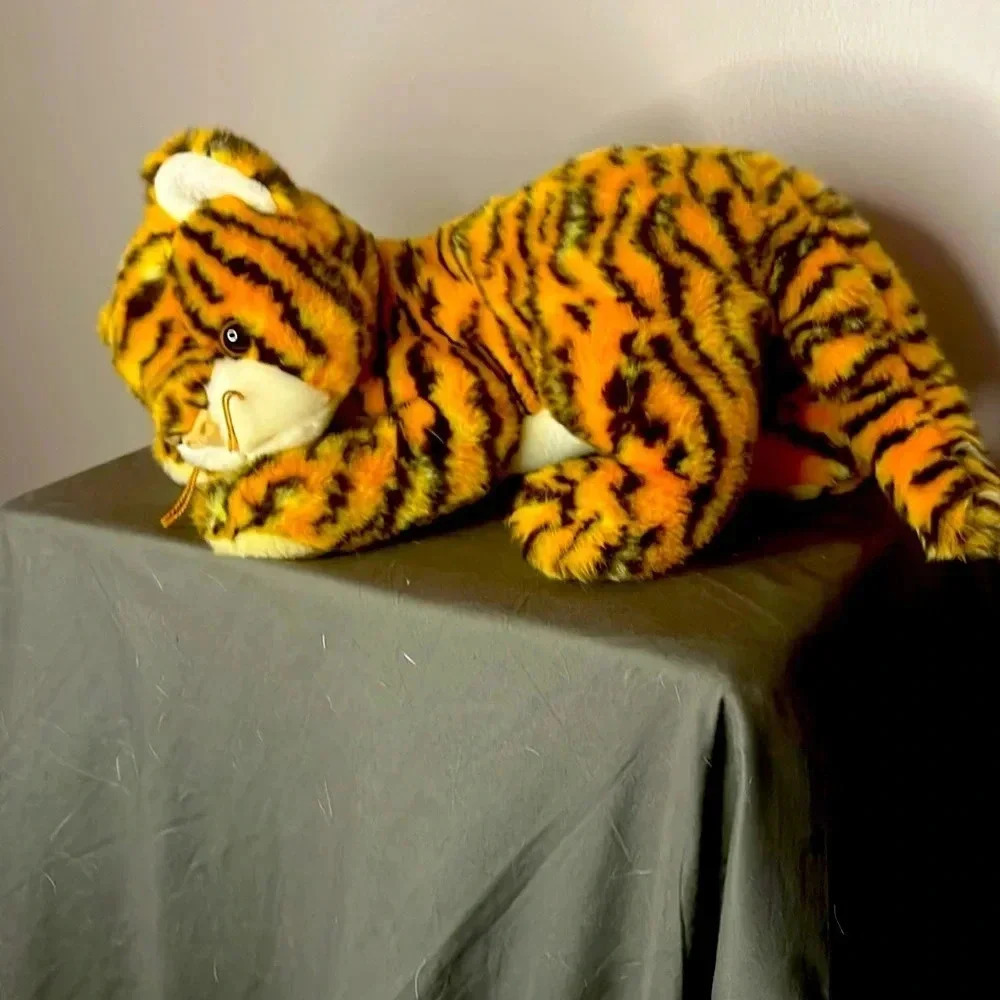 TY ☆ 2001 India Orange STRIPED TIGER Stuffed Animal Plush Toy BEANIE BUDDIES 12”
